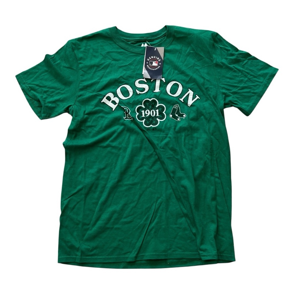 NWT Men's Majestic Boston Red Sox Shamrock Graphic Tee- Kelly Green M